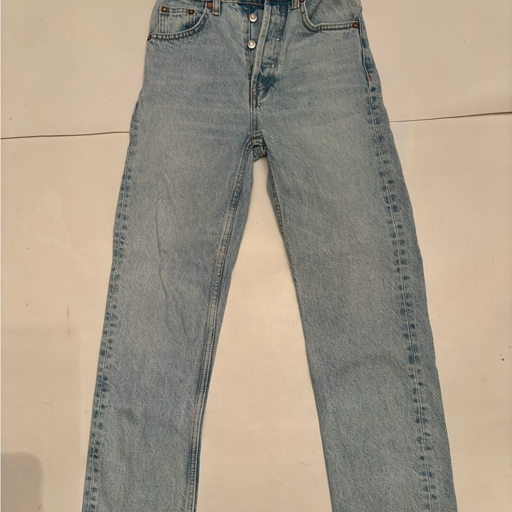 Zara Light Blue High Rise Women's Jeans - Picture 2 of 7
